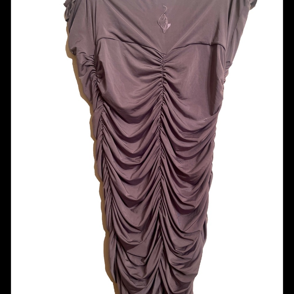 Y2K Baby Phat Runched Mini Gray Dress womens L